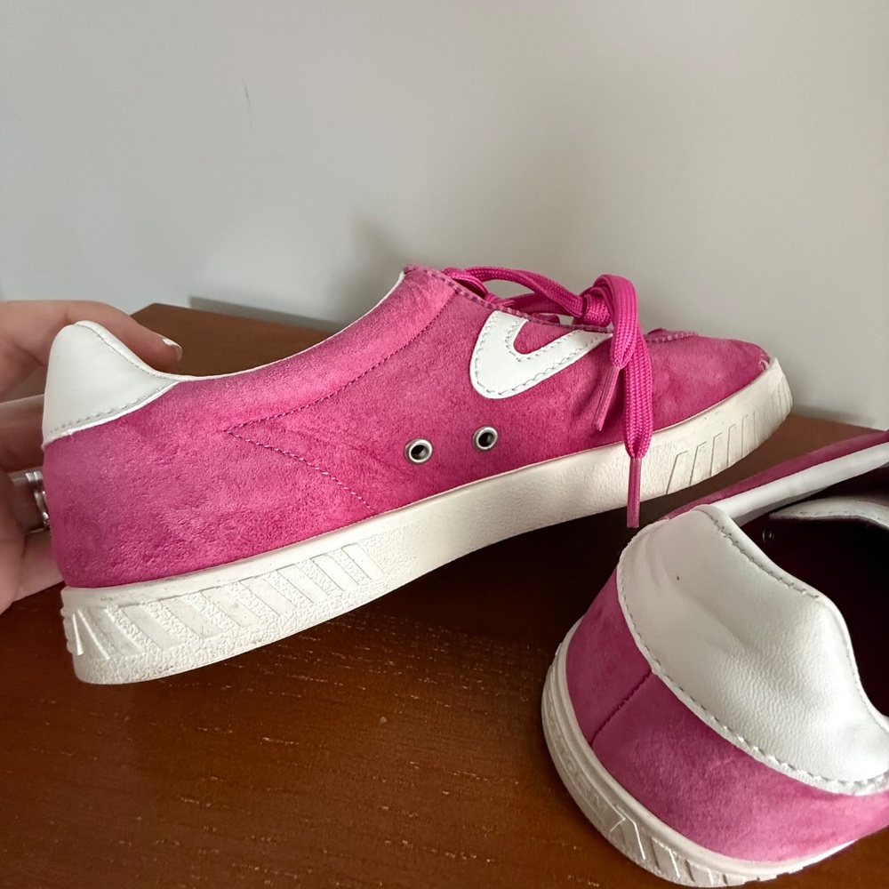 Tretorn Camden 3 Pink White Suede Sneakers Women's Size 7 - Picture 10 of 15